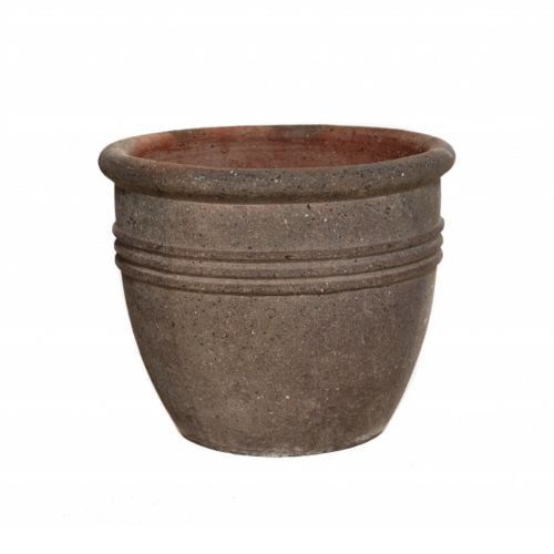Old Ironstone 3 Banded Cylinder Planter 70cm diam x 60cm high